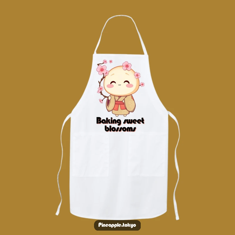 Funny Dorayaki Kimono Apron: Bake with Beauty & Gentle Laughter!