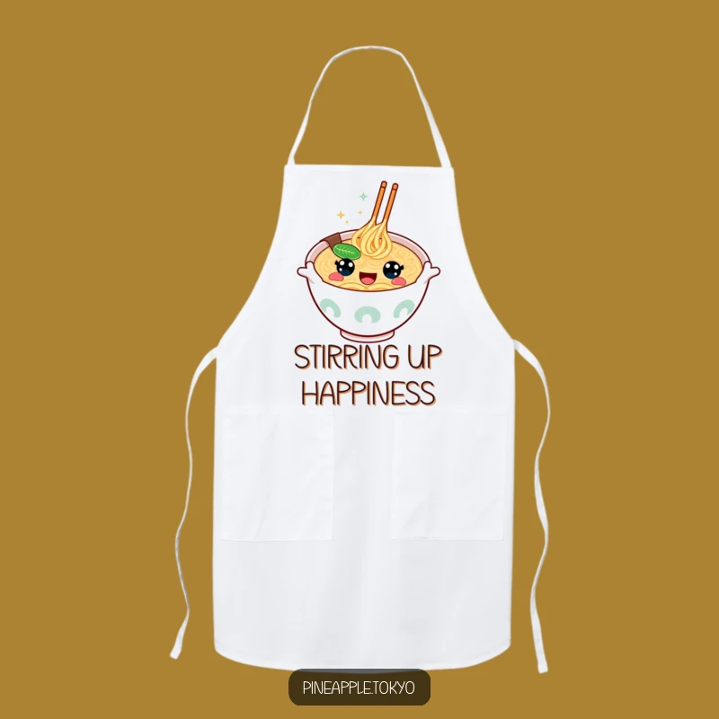 Funny Ramen Bowl Apron - Hilarious Kitchen Wear for Noodle Enthusiasts