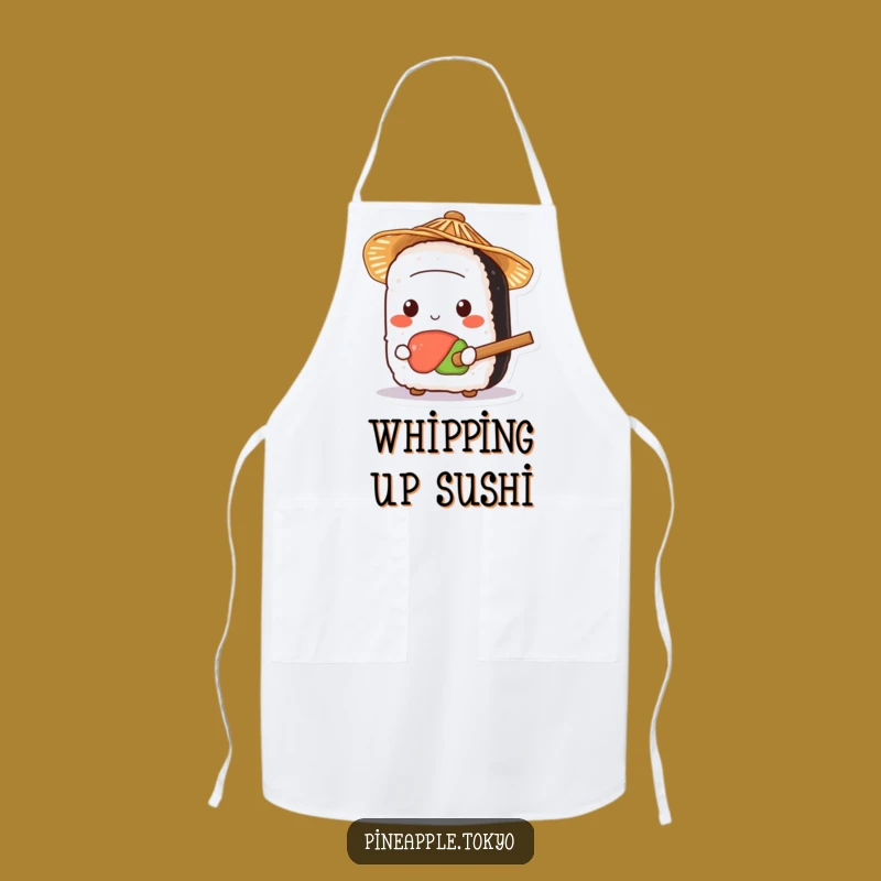 Funny Sushi Straw Hat Apron - Hilarious Culinary Attire for Chefs