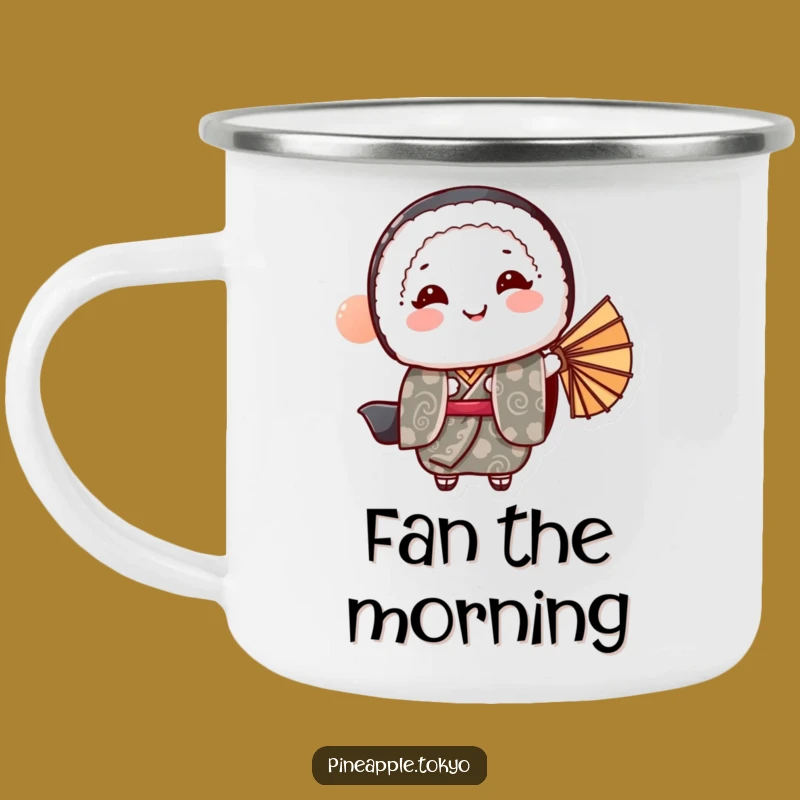 Funny Sushi Roll Kimono Camping Mug: Adventure with Grace & Humor!