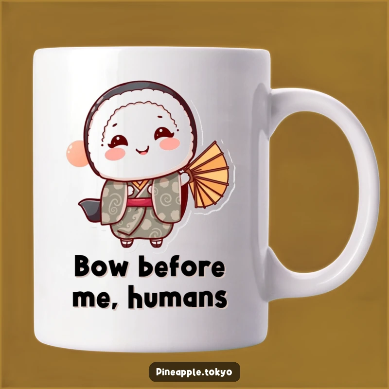 Funny Sushi Roll Kimono Mug: A Graceful Bow for a Hilarious Gift!