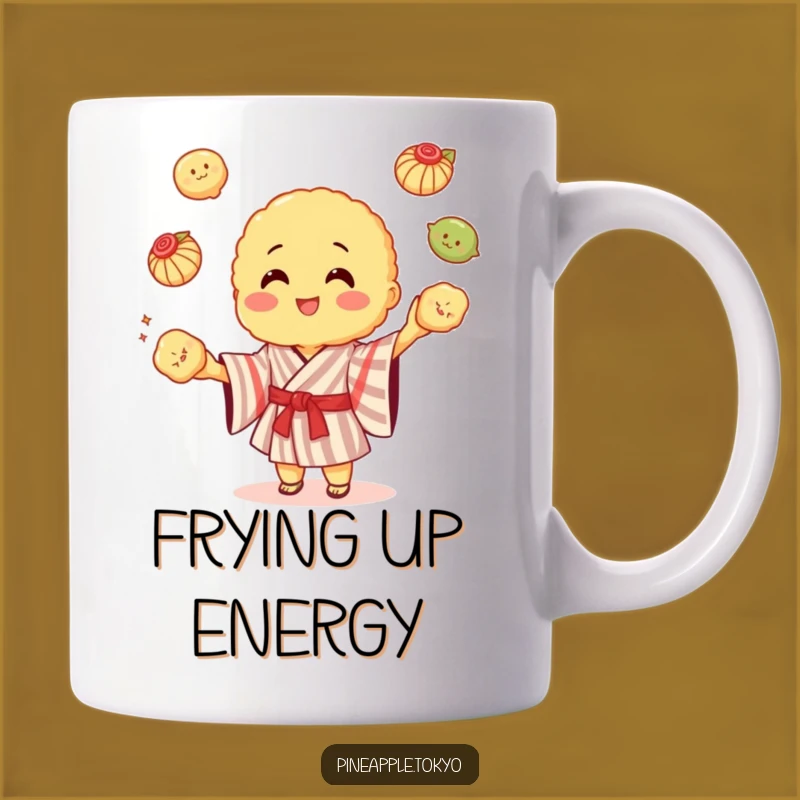 Funny Tempura Kimono Mug: Juggling Fun for a Hilarious Coffee Break!