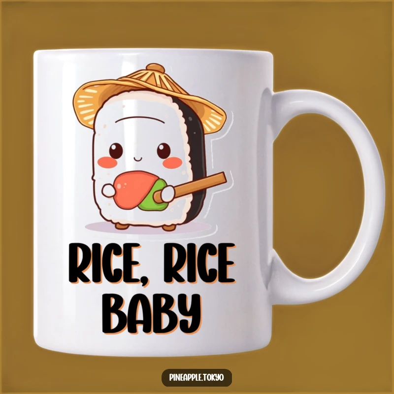 Funny Sushi Straw Hat Mug - Adorable & Hilarious Gift for Foodie Friends