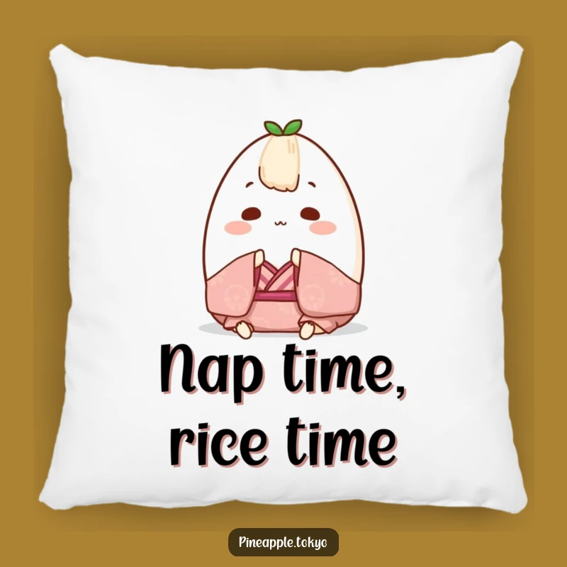 Funny Chubby Onigiri Kimono Pillow: Cute Rice Ball Cushion for Cozy Humor