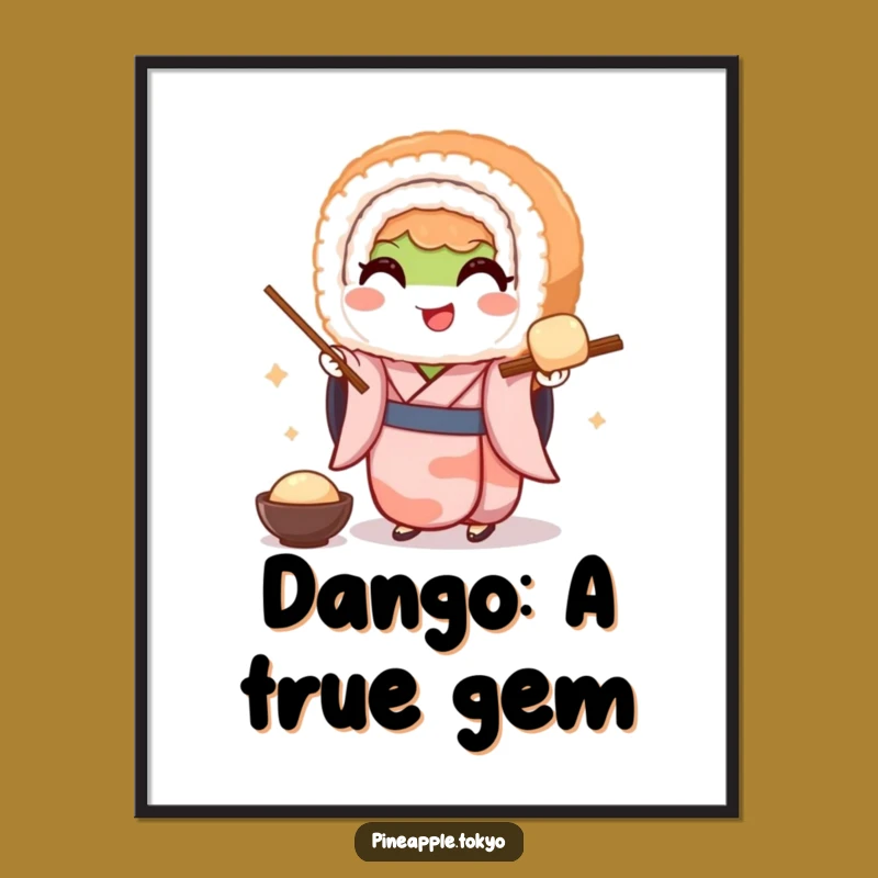 Funny Sushi Kimono Digital Art: Instant Japanese Charm for Your Walls