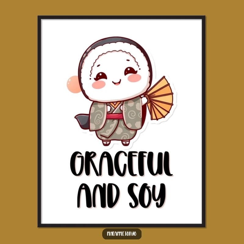 Funny Sushi Roll Kimono Digital Art: Elegant Bows for Instant Hilarious Decor!