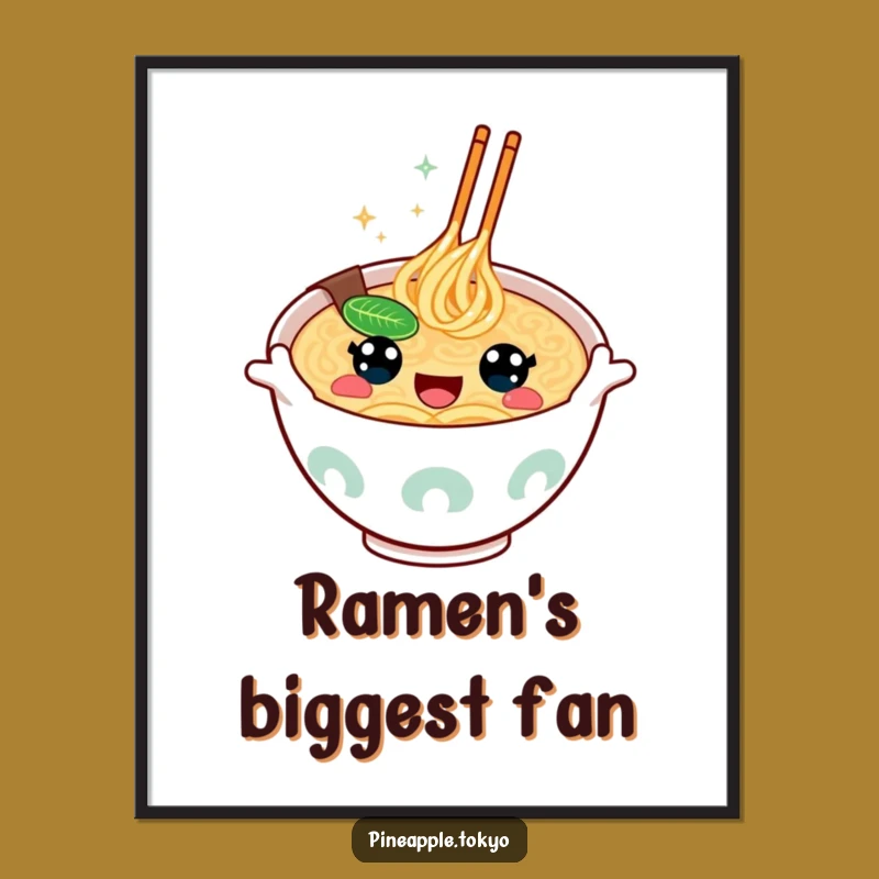 Funny Ramen Bowl Digital Art - Instant Enthusiastic & Hilarious Decor