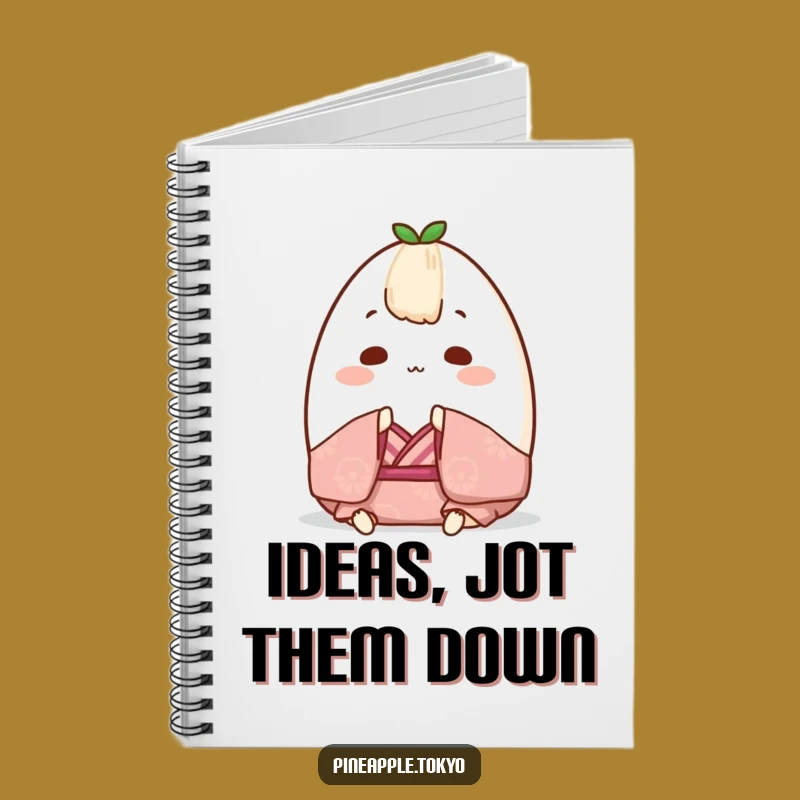 Funny Chubby Onigiri Kimono Notebook: Cute Rice Ball Journal for Jotting Fun