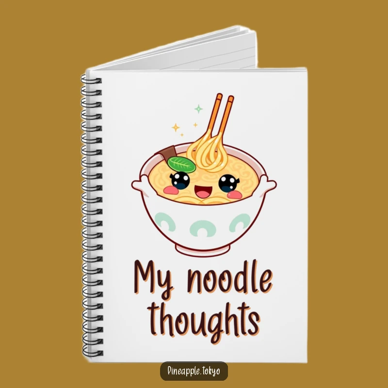 Funny Ramen Bowl Notebook - Jot Down Ideas with Enthusiastic Flair