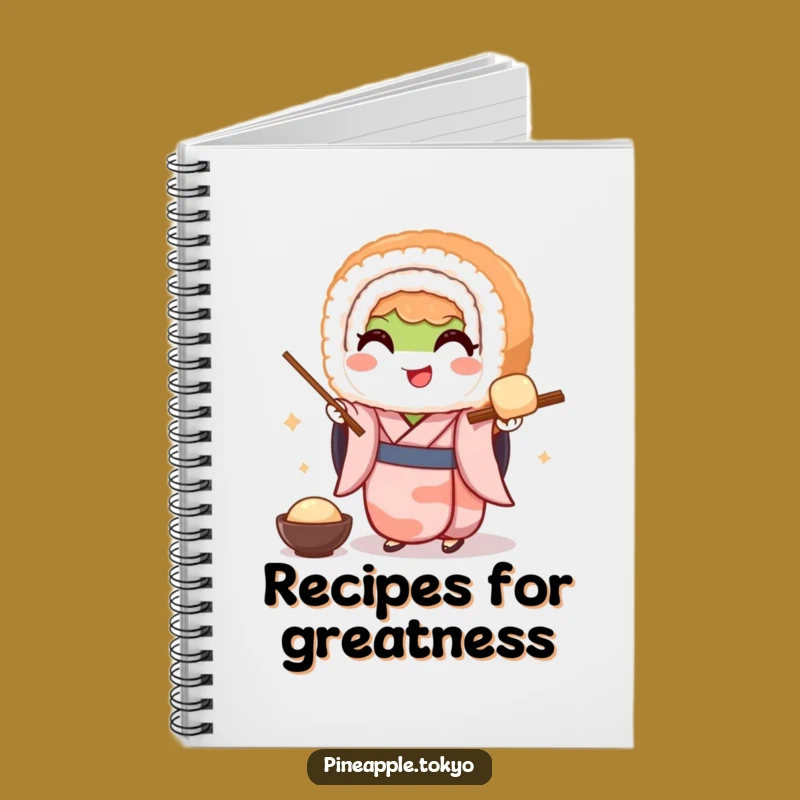 Funny Sushi Kimono Notebook: Jot Down Your Culinary Ideas