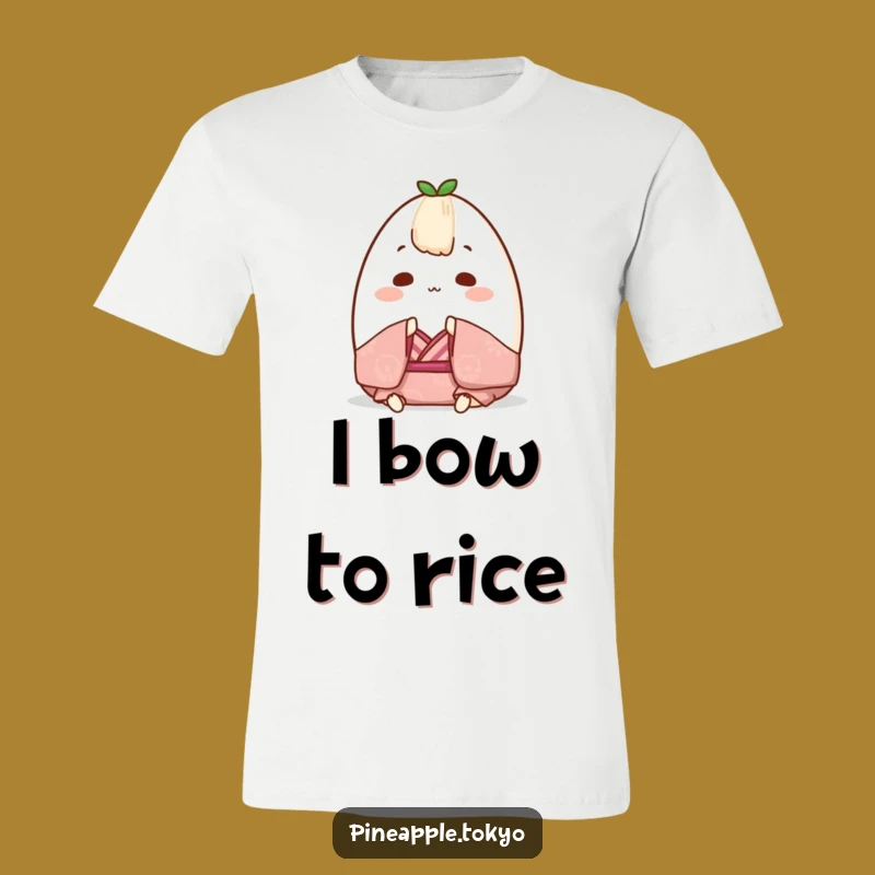 Funny Chubby Onigiri Kimono T-Shirt: Cute Japanese Rice Ball Tee for Foodie Humor