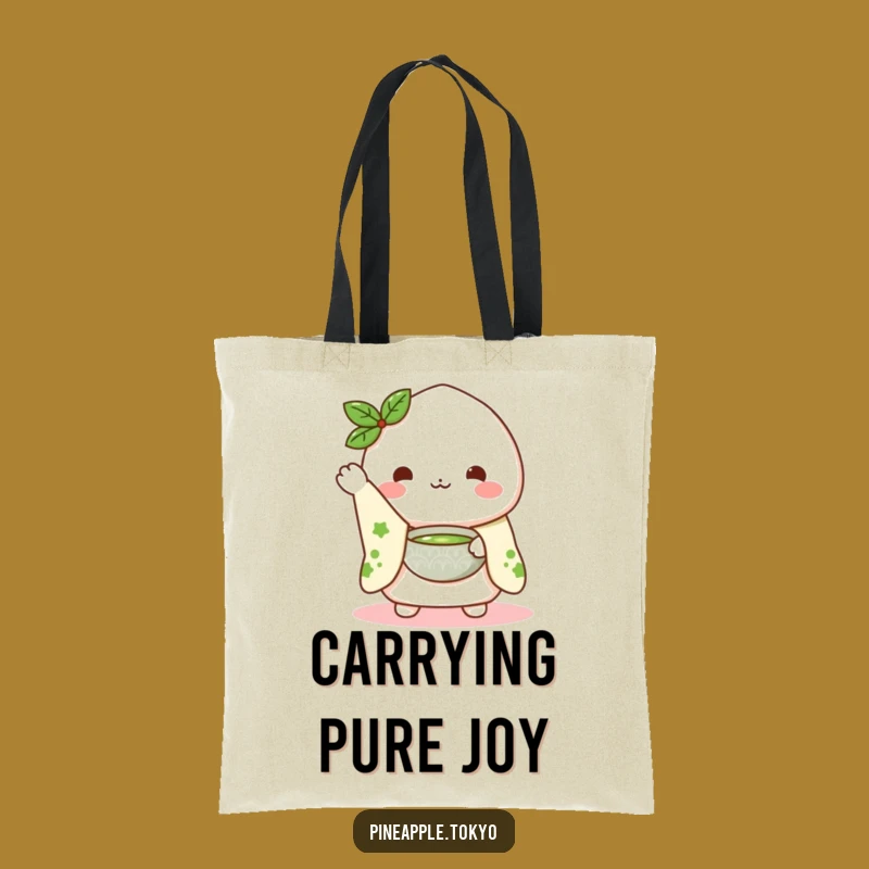 Funny Mochi Kimono Tote Bag: Waving Matcha Presenter, Stylish & Practical Gift