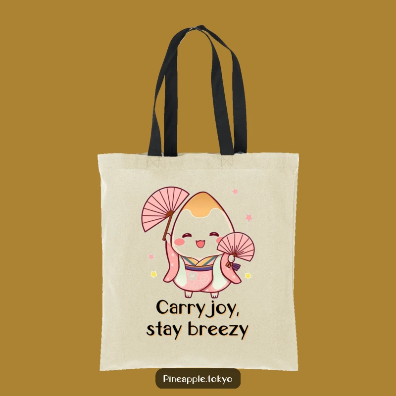 Funny Onigiri Kimono Tote Bag: Carry Your Cheer